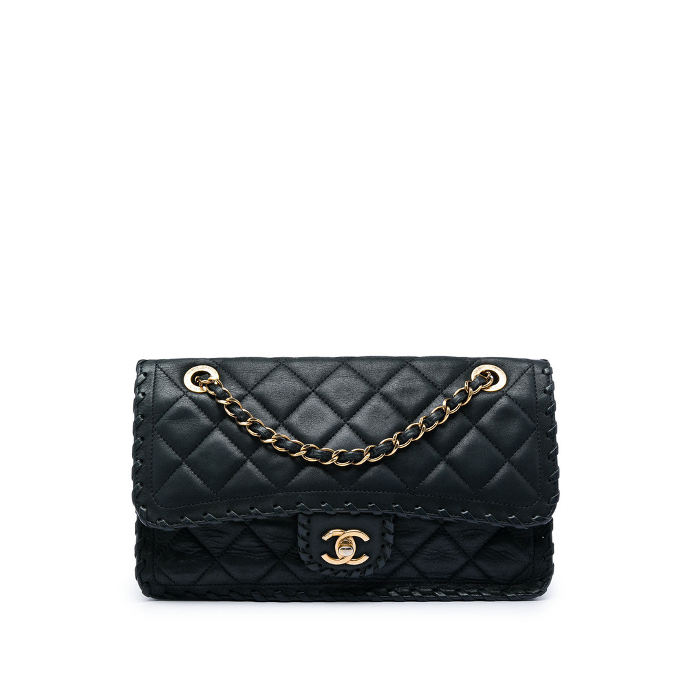 Pre-Loved Chanel Medium Quilted Iridescent Calfskin Happy Stitch Flap
